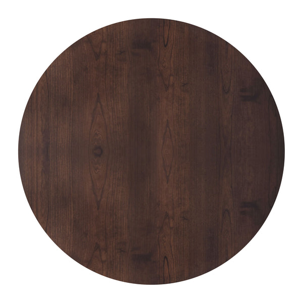 Tioga - 47" Round Table - Brown Cherry