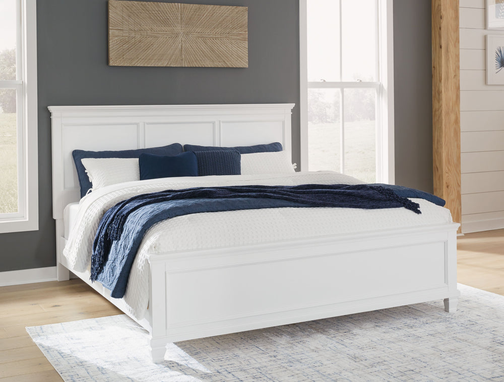 Fortman - Panel Bed White Queen None
