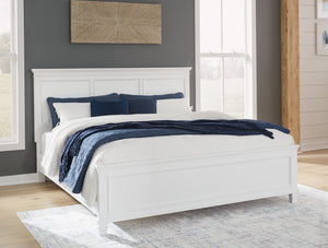 Fortman - Panel Bed White Queen None