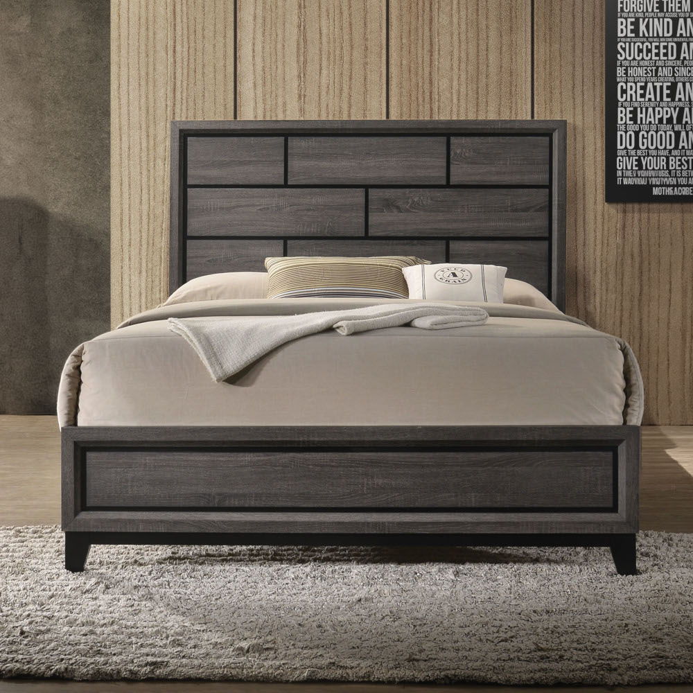Valdemar - Bed Weathered Gray