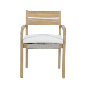 Arden - Wood And Wicker Patio Dining Chair (Set of 2) - Natural / Brown