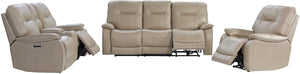 Axel - Power Reclining Sofa Loveseat And Recliner - Parchment