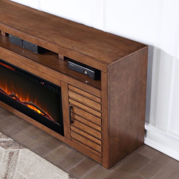 Sausalito - 78" Electric Fireplace TV Stand - Whiskey