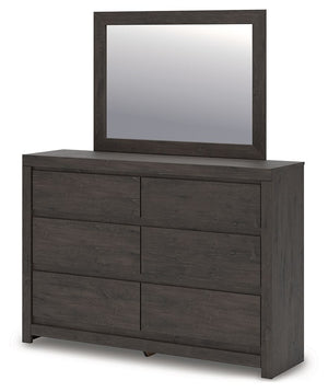 Fraluna - Dresser And Mirror - Charcoal