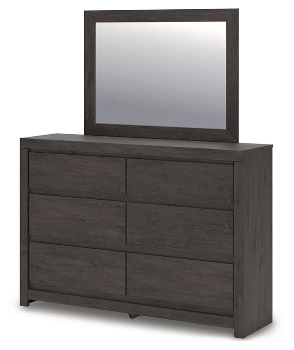 Fraluna - Dresser And Mirror - Charcoal