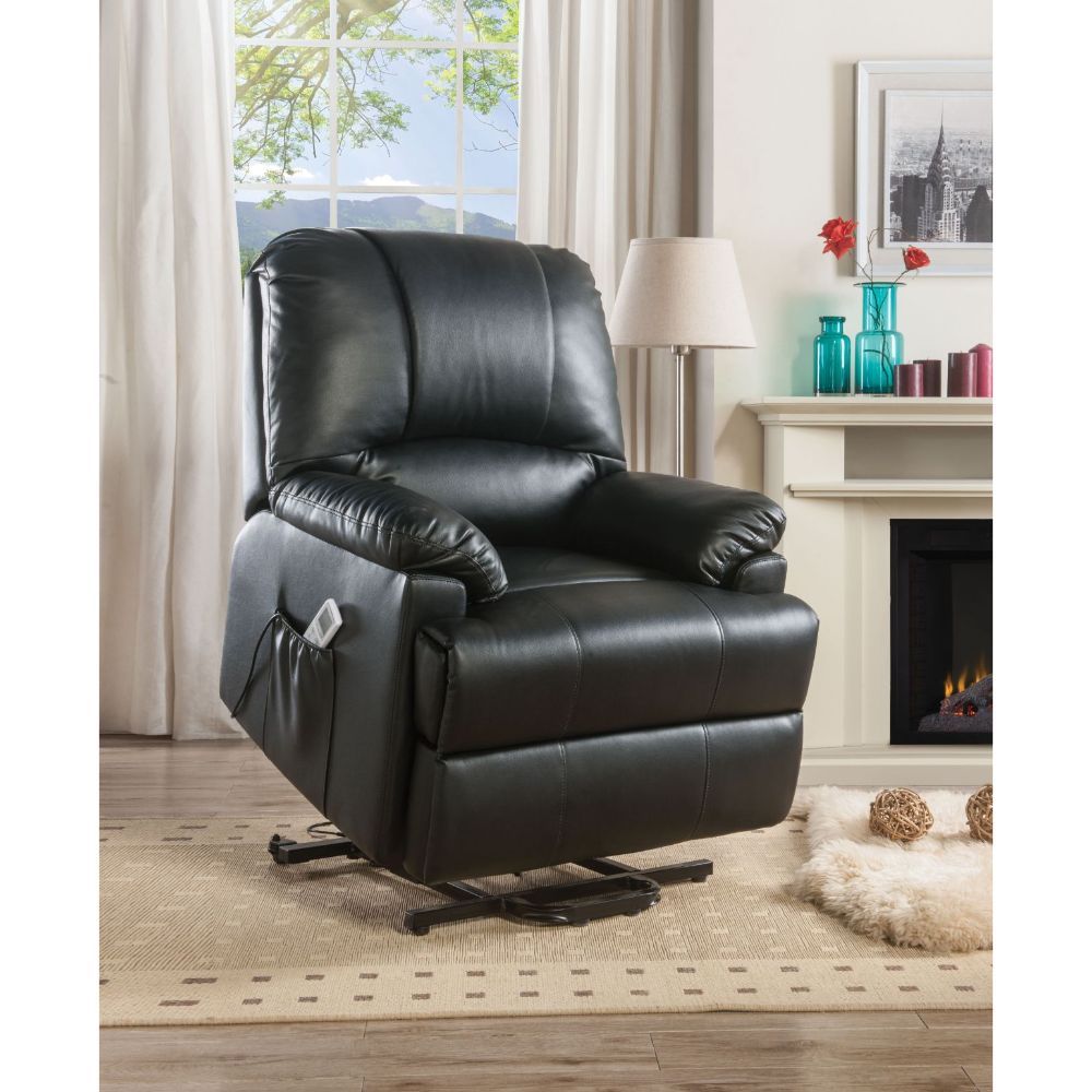 Ixora - Recliner w/Power Lift & Massage Black