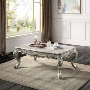 Miliani - Table With Marble Top Pearl Silver Coffee Tables