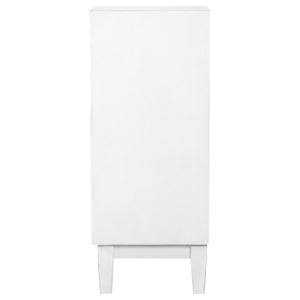 Gambon - 2 Door Wood Honeycomb Pattern Accent Cabinet - White