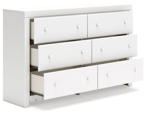 Mollviney - White - Six Drawer Dresser