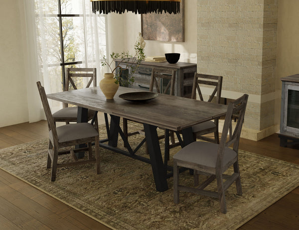 Loft - Buffet With 3 Drawer / 2 Doors - Two Tone Gray / Brown