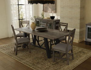 Loft - Chair With Fabric Seat (Set of 2) - Two Tone Gray / Brown