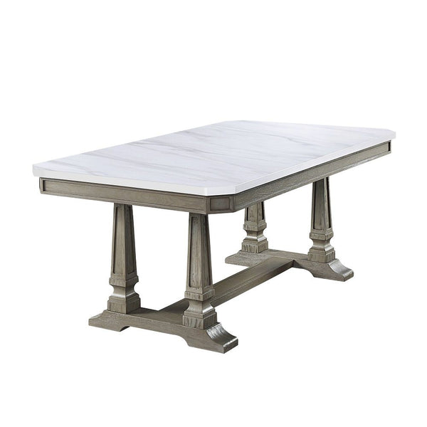 Zumala - Dining Table - Marble Top & Weathered Oak