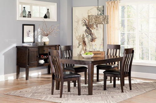 Haddigan - Dining Table With Side Chairs Dark Brown