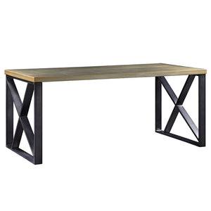 Jennavieve - Executive Writing Desk - Gold Aluminum