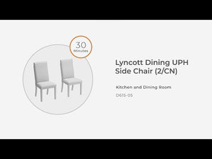 Lyncott - Dining Upholstered Side Chair (Set of 2) - Beige / Brown