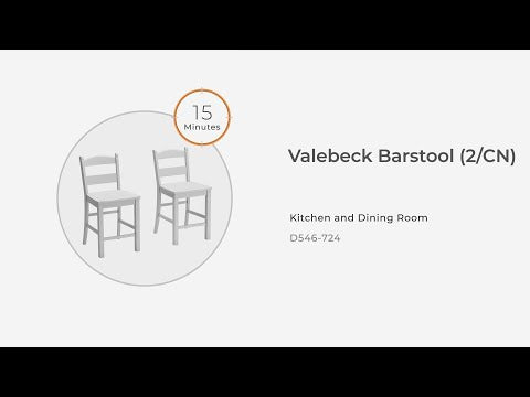 Valebeck - Barstool (Set of 2) - Black / Brown