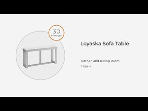 Loyaska - Sofa Table - Brown / Ivory