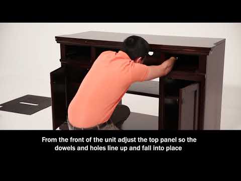 Roddinton - XL TV Stand w/Fireplace Option - Dark Brown